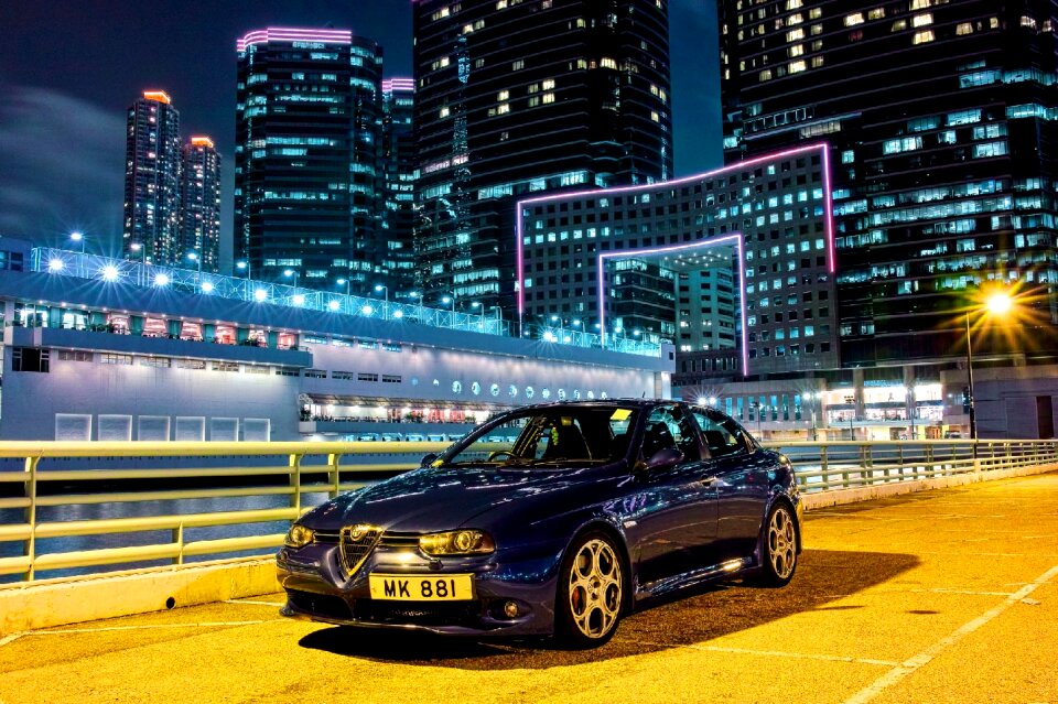 Harbour city car night