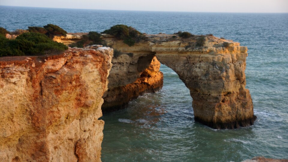Coast portugal rock arch photo
