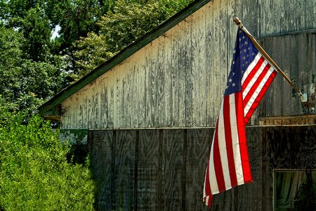 American patriotic house photo