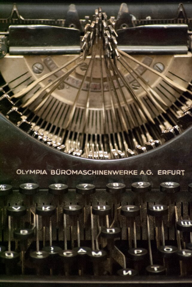 Typewriter old letters