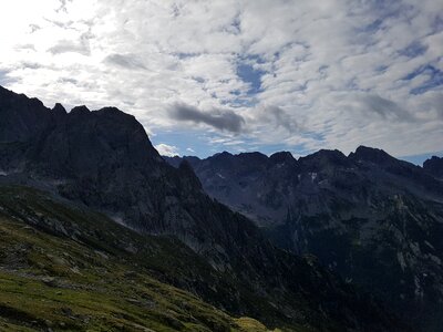 Mountains clouds the alps
