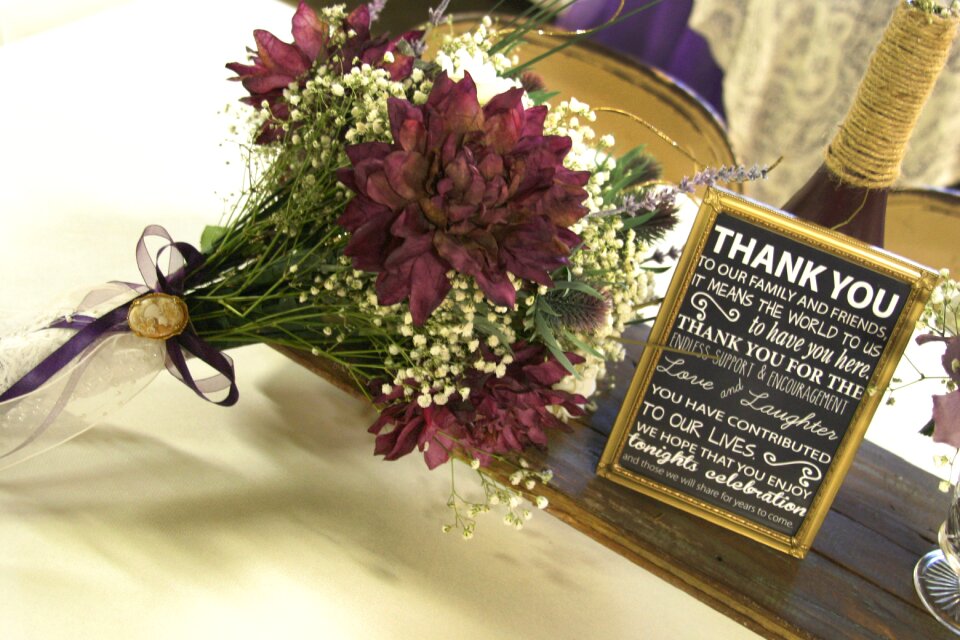 Flowers purple gold