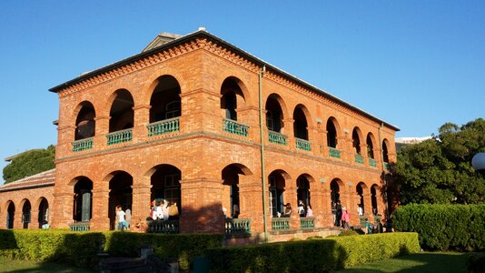 University red brick floor teaching building