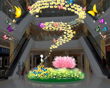 Mall mei chen butterfly decoration spring and summer beauty chan