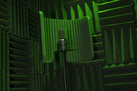 Recording booth studio lighting photo