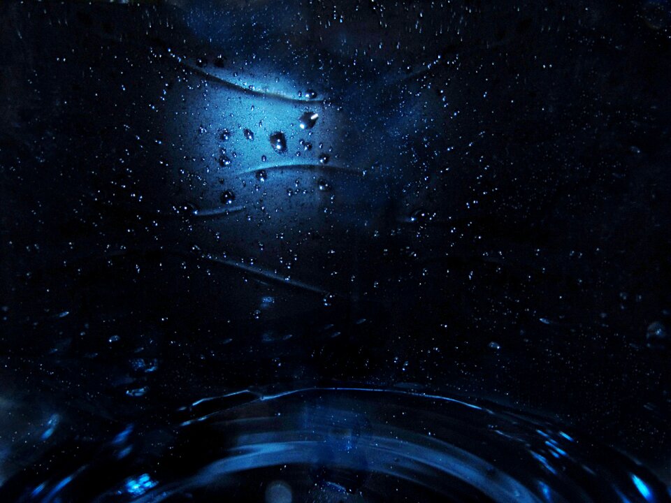 Blue wet water