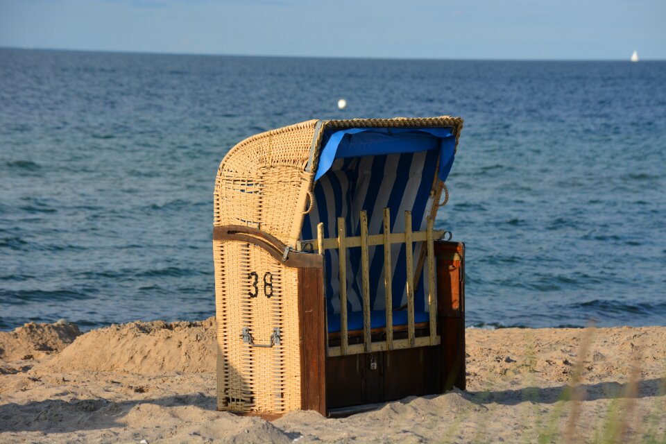 Baltic sea summer beach chair