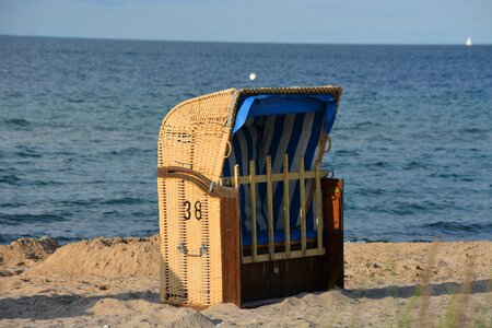 Baltic sea summer beach chair photo