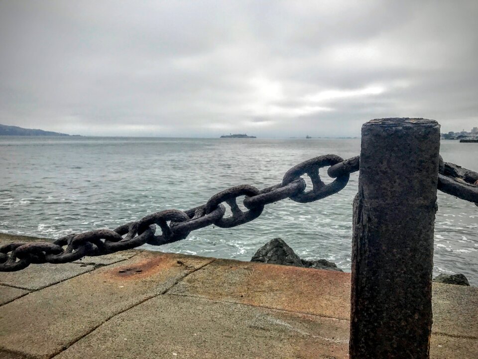 Chain rocks clouds