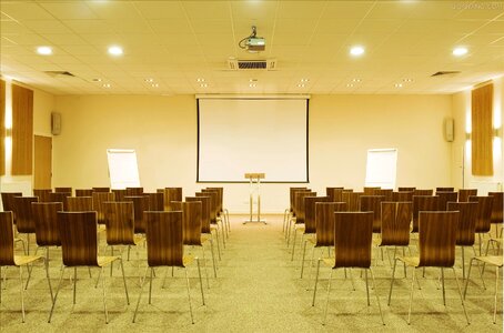 Conference room chair warm colors photo