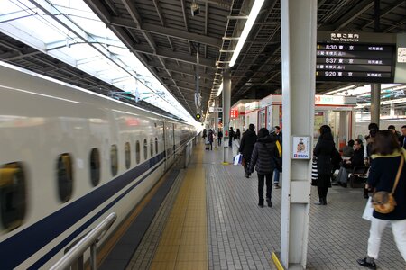 Tokyo platform gray train photo