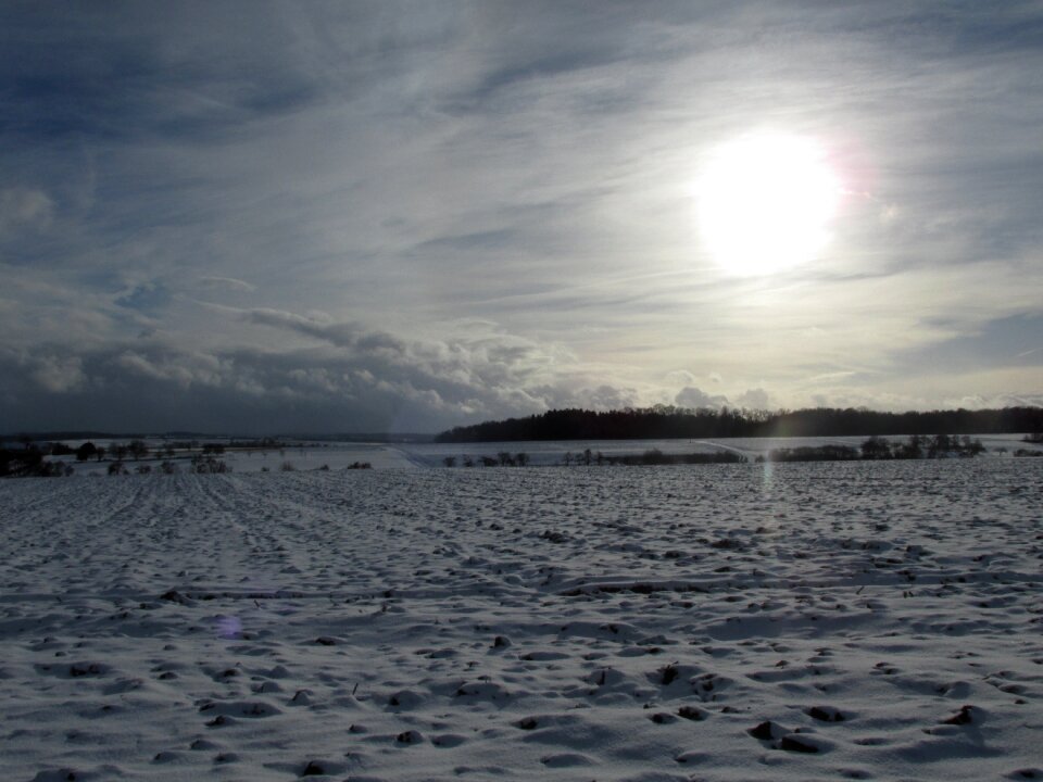 Cold landscape white