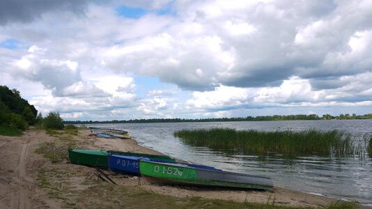 Water sky clouds photo