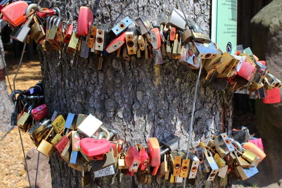 Security lock padlock love