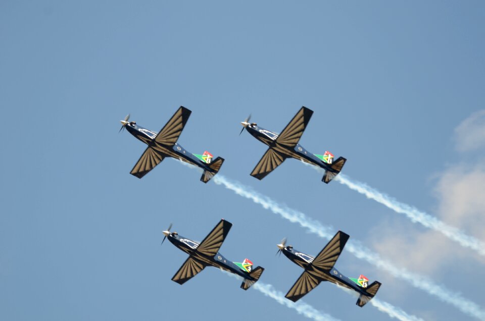 Formation flying airshow airplane