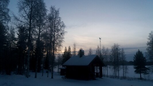 Twilight january snow