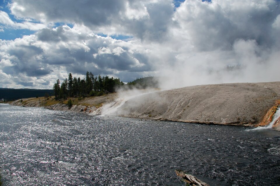Yellowstone geyser nature
