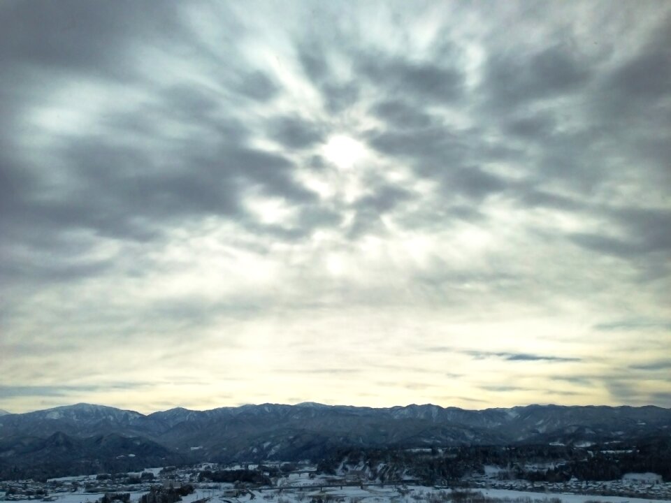 Mountain winter light and dark