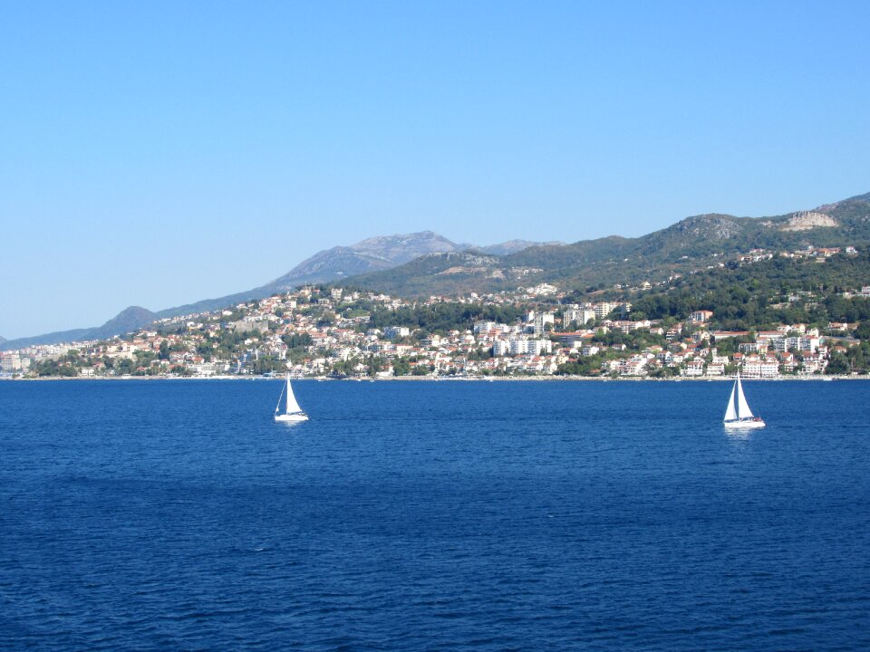 Maritime city landscape bay