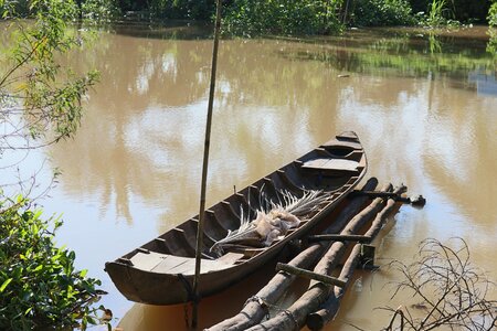 Canoe vehicle flood water