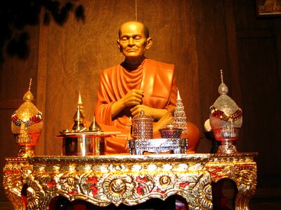 Statue wax buddhism photo