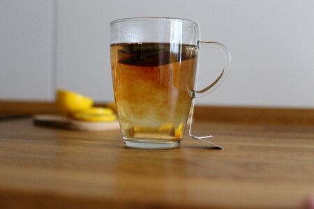 Black tea drink cup photo