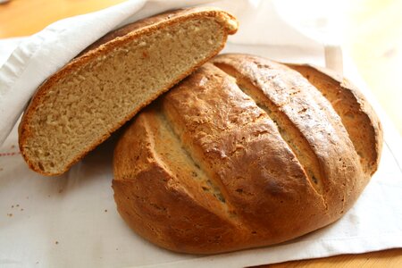 Bread freshly baked homemade photo