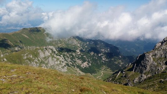 Clouds grass photo