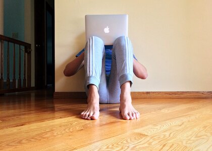 Laptop surfing internet photo