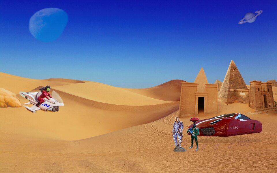 Fantasy science fiction desert planet
