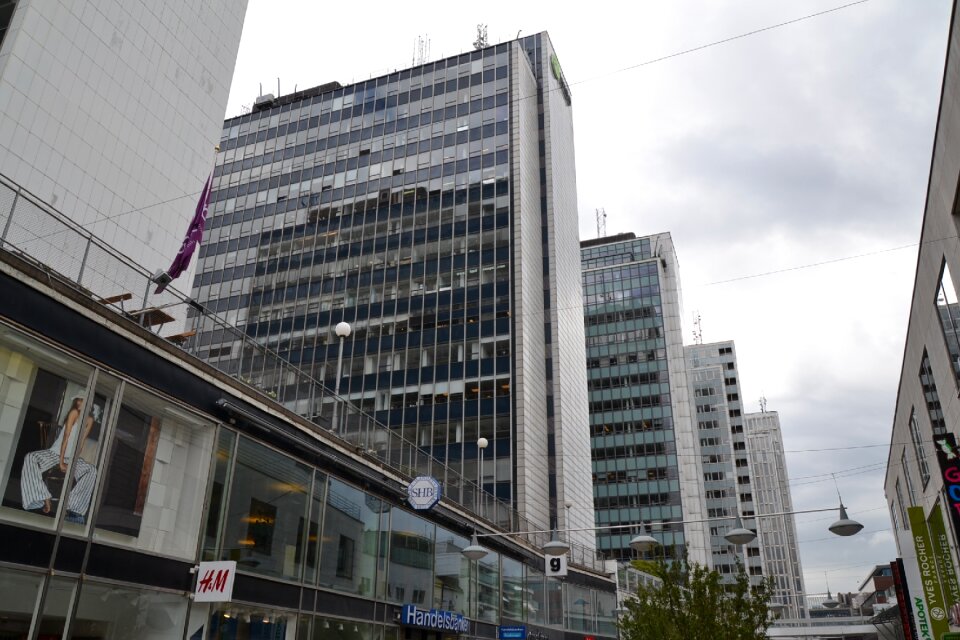 Building modern building gray