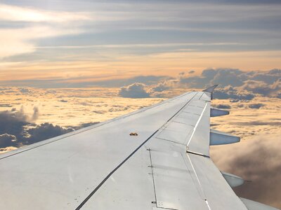 Flying clouds view