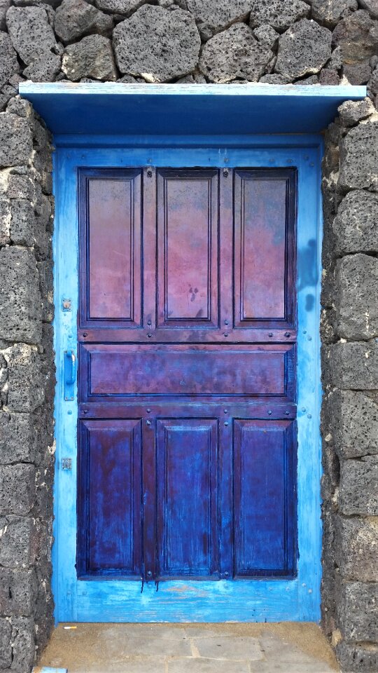 Blue door lanzarote old door