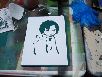 Lady work in progress green