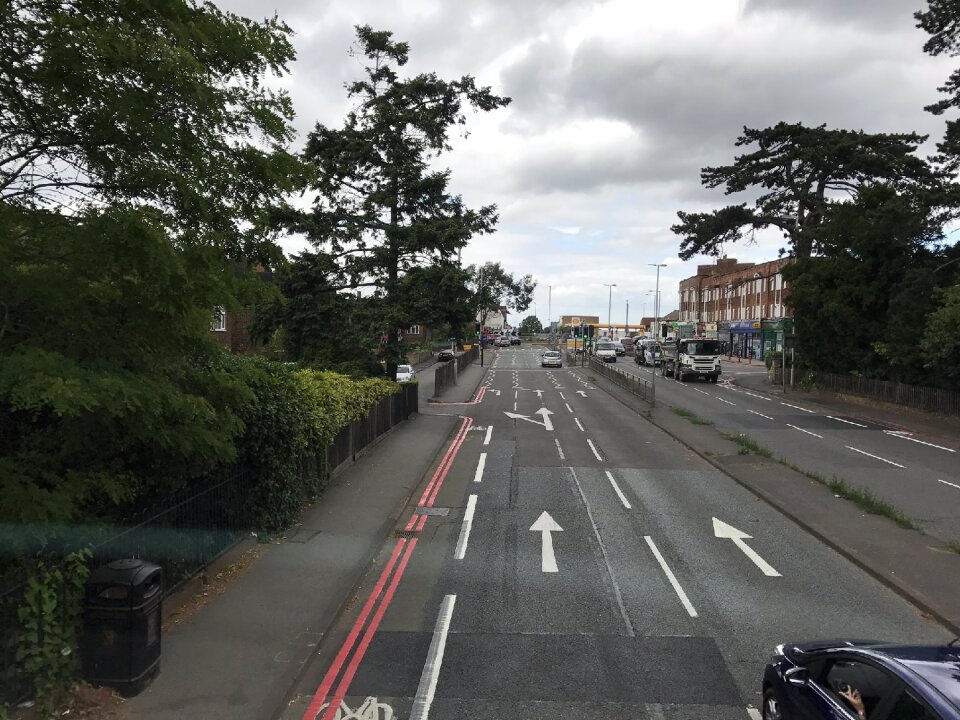 Road lane overcast