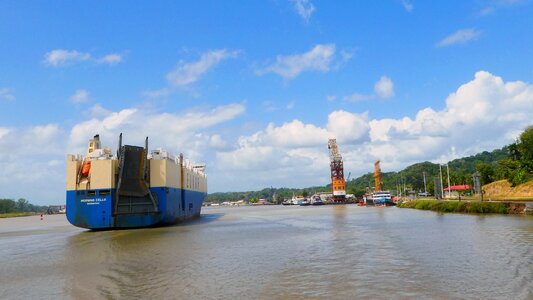 Panama canal caribbean sky