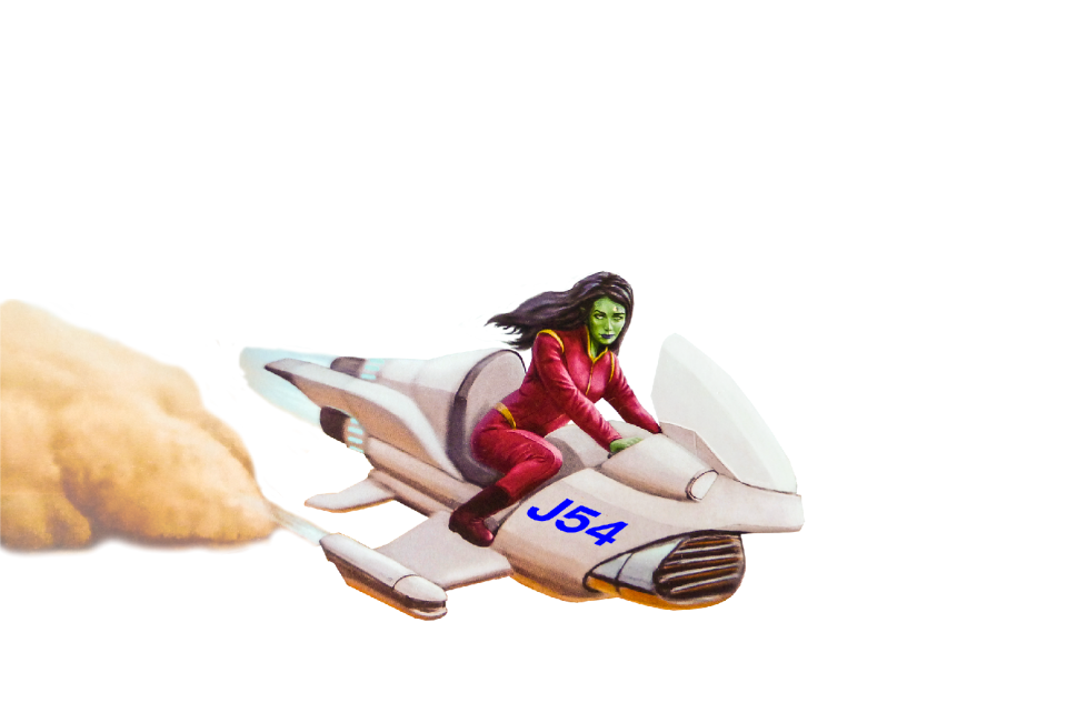 Science fiction vehicle white