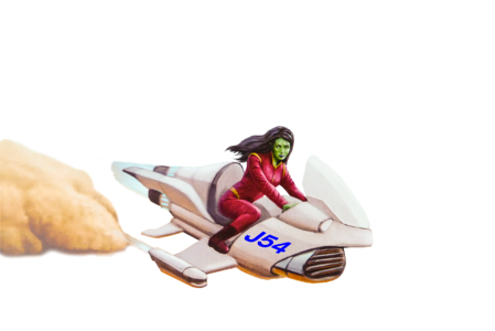 Science fiction vehicle white