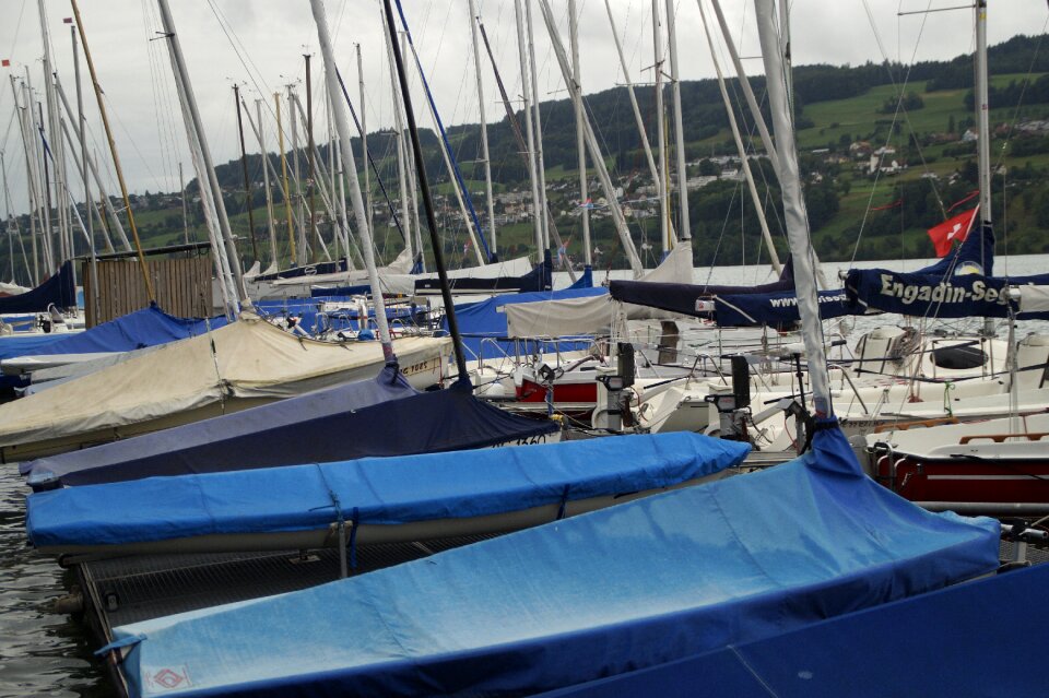 Boats shipping lake