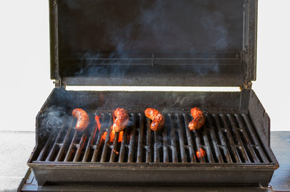 Grilling bratwurst barbecue