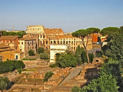 The ruins of the antiquity architecture photo