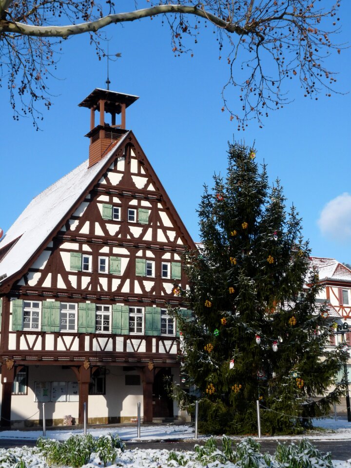 Winter christmas fachwerkhaus