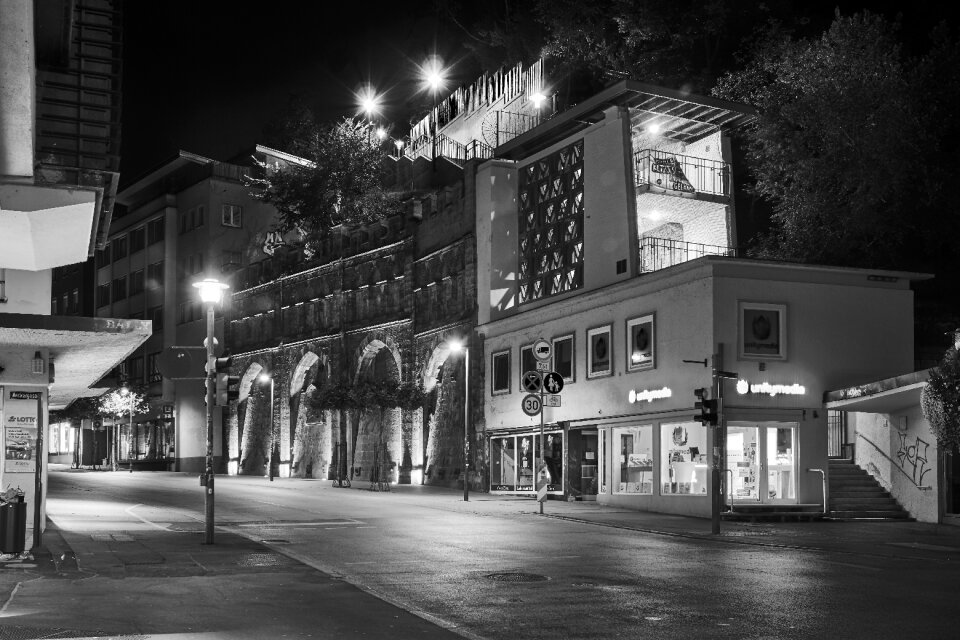 Historic center downtown facade