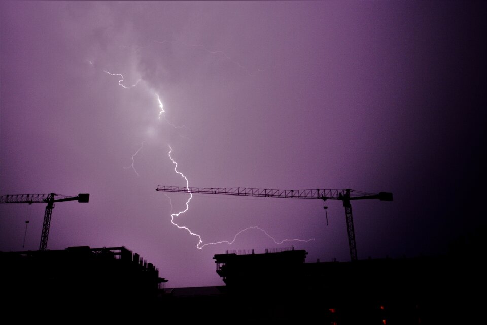 Lightning light night