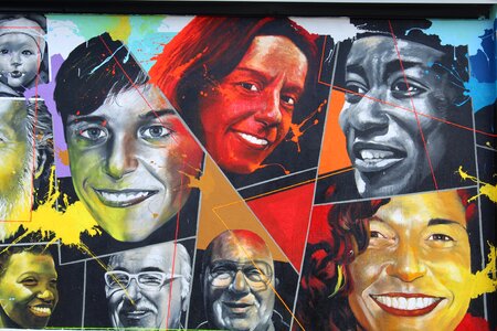 Street art smile emotions
