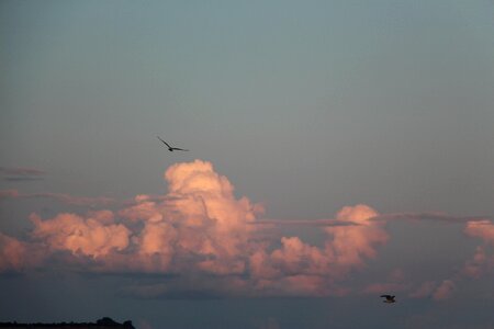 Landscape blue clouds form photo