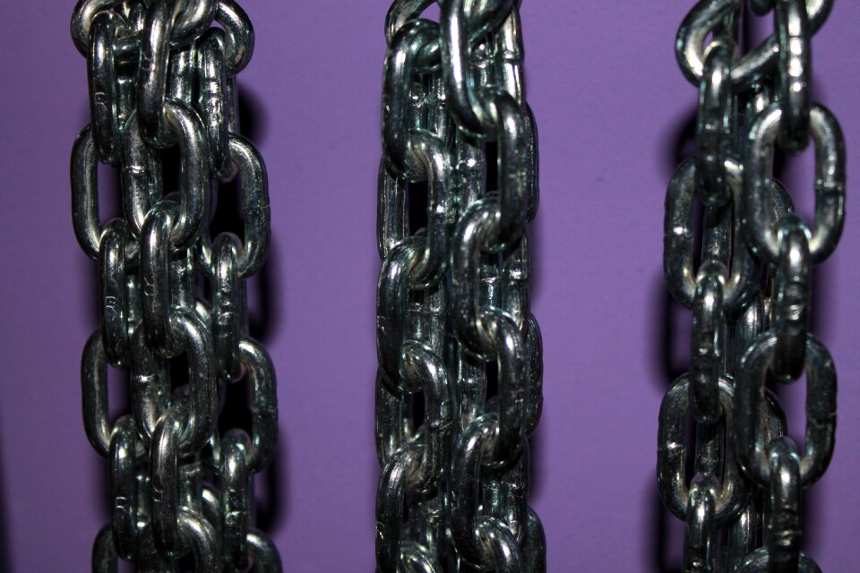 Chains purple metal