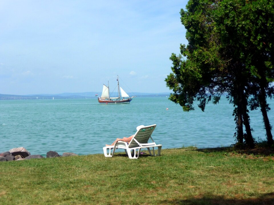 Lake balaton landscape waterfront