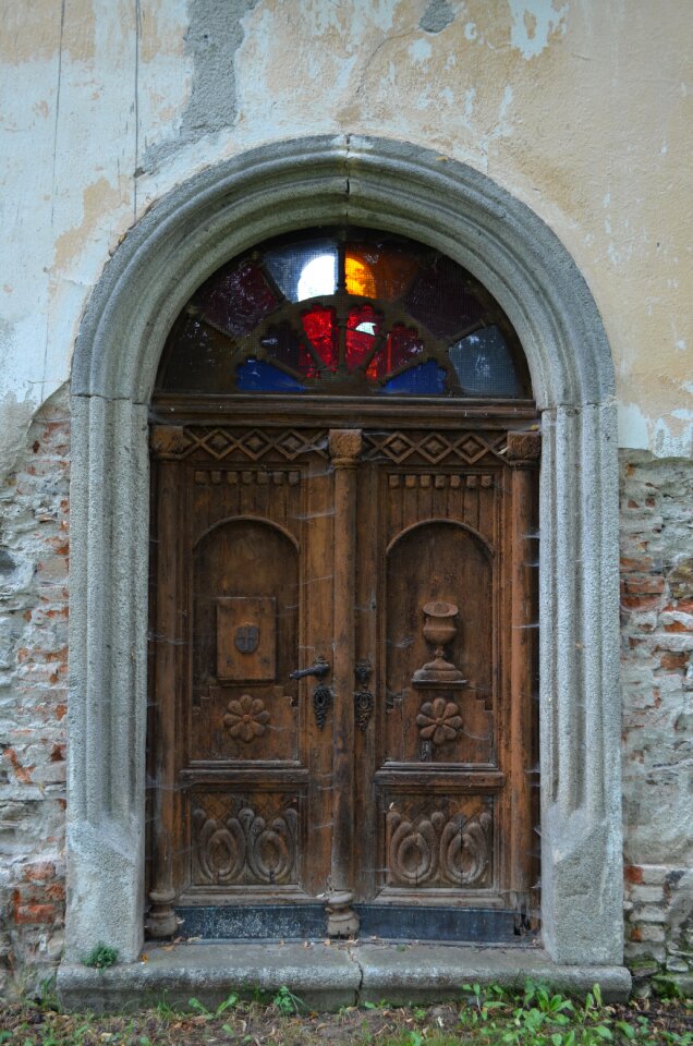 Temple the historical church the wooden door