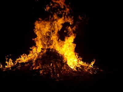 Warm campfire burn